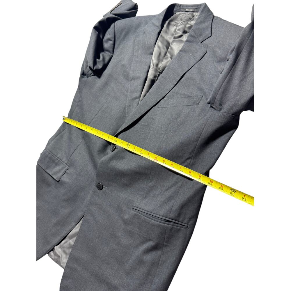 Ermenegildo Zegna Blazer Jacket Mens 56L Gray Wool Roma Fit Notch Lapel Lined - Picture 13 of 15